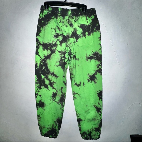 PSYCHWORLD Green Tye Dye Small SWEATPANTS NWOT - Picture 5 of 7